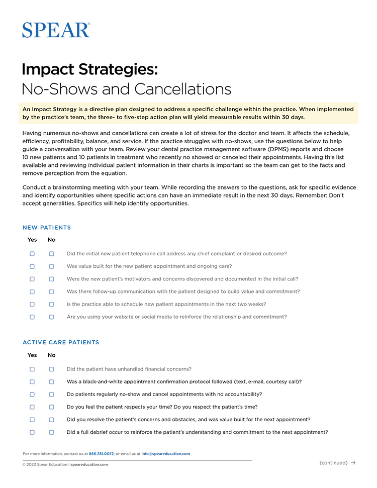 Quick Guide to Cancellations and No-Shows | Spear Education